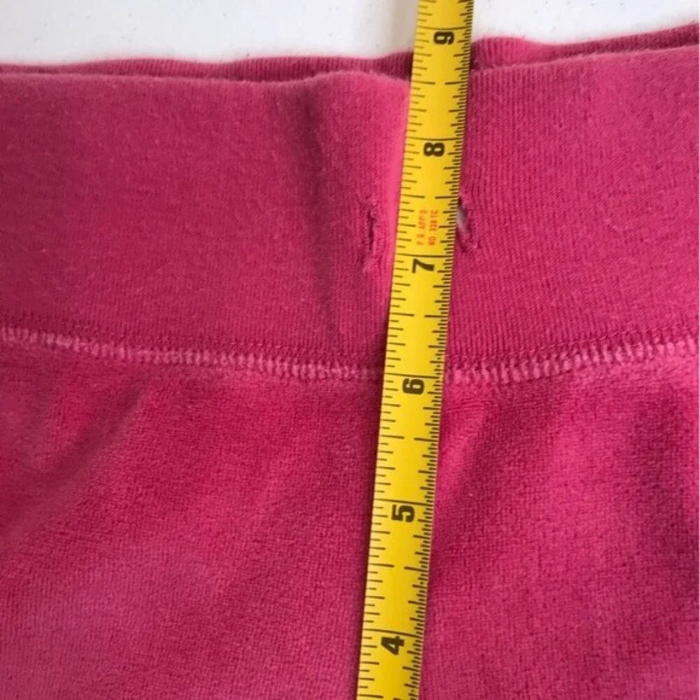 Aeropostale Pink Velour Sweatpants Slight Flare Bottom Elastic Waist Women Med